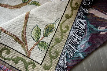 Aggcual Sodobne preprost kavč odejo za kavč nordijska cvet in ptic pletene vrgel odejo za posteljo Bedspread pozimi tapiserija XT11
