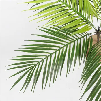 50 cm 9 Vilice Velikega Ponaredek Drevo Palme, Listi Tropskih Umetnih Rastlin Šopek Pravi Dotik Dlani Listi Za Havajih Stranka Jeseni Doma Dekor