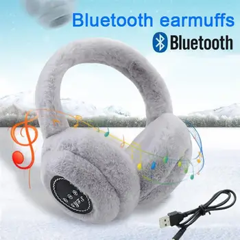 Nova Roza Brezžične Bluetooth Slušalke Toplo Puhasto Earmuff Slušalke Za Ženske Dekle Darilo Zimske Slušalke Stereo Gaming Slušalke