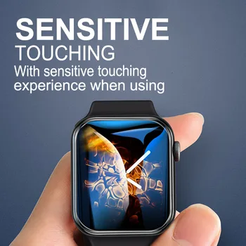 Nano tekoče UV Lepilo Kaljeno Steklo Za Apple Gledati Serije 1 2 3 42 38 Screen Protector iWatch 4 5 6 MP 40 44 MM Zaščitni Film