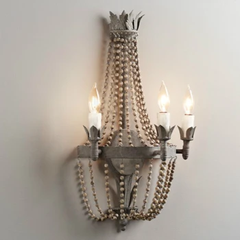 Francoski retro naredite stari slog, palača Princesa crystal stenska svetilka spalnica postelji stenska svetilka