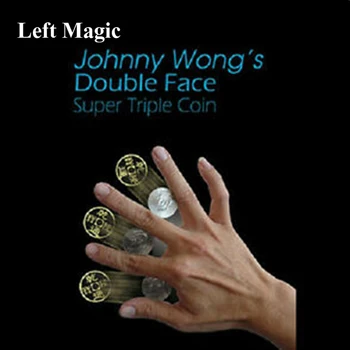 Dvojni Obraz Super Trojno Kovanec (Pol Dolar ali Morgan Dolar Različica), ki jih Johnny Wong čarovniških Trikov Iluzije Close up Magic Rekviziti