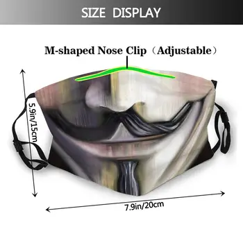 V for Vendetta Evey Sci-fi Film Krpo Maske Guy Fawkes Masko Usta pokrijte S Filtri za Zaščitne Obrazne