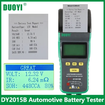 DUOYI DYB Avtomobilski Akumulator Tester 12V 24V Napajanje Elektronskih Vstavite Baterijo Analyzner s Tiskalnikom Avto Ukrep Test Popravila