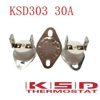 5pcs/veliko KSD301/KSD303 40-13 5Degree Celzija 30A250V N. C. Normalno Zaprt Keramike Temperaturno Stikalo, Termostat za nadzor stikalo