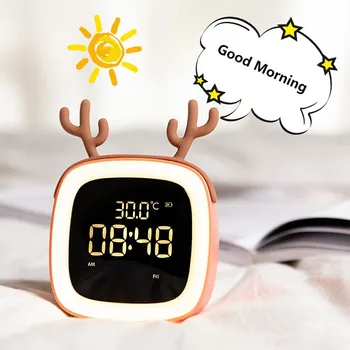 Kreativno Digitalno Alarm Srčkan Tv Pet Majhnih Horloge Obračuna Mini Dekleta In Otroke Ura Prikaz Temperature