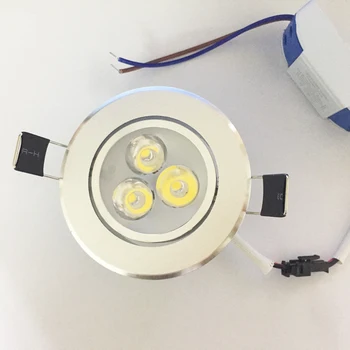 LED Žarometi, 3W zatemniti LED Vgradne Omare Steno Spot Navzdol luči Stropne Svetilke AC110V 220V hladno bela Za Domačo Razsvetljavo
