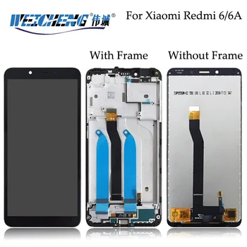 Za Xiaomi Redmi 6 6A Zaslon LCD +Touch Screen Montaža Z Okvirjem Črna/Bela za Redmi 6A LCD Računalnike+Orodja