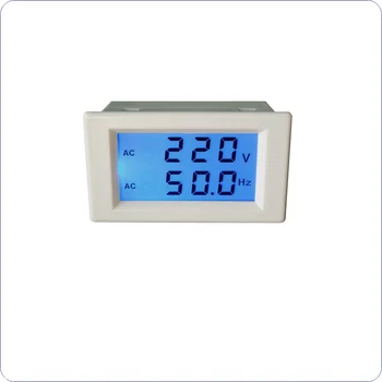 Voltmeter Hertz/HZ Meter AC 150-500V Napetost Dual Monitor LCD Zaslon Napetost Frekvenca Meter Digital 45-65HZ Frekvenčni Števec