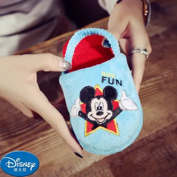 Disney novega otroka pozimi srčkan Mickey mouse otrok bombaž copate indoor copati fantje in dekleta non-slip doma čevlji Minnie