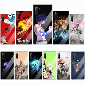 Anime Fairy Tail kul Telefon Primeru Kaljeno steklo Za Samsung S6 S7 rob S8 S9 S10 e plus note8 9 10 pro