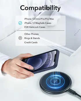 ESR Magnetni Brezžični Polnilnik za iPhone 12 Polnilnik 15W HaloLock Hitro Polnjenje Tipke za iPhone 12 Pro Max huawei Samsung