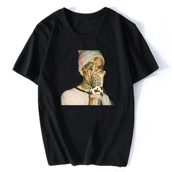 Rock Lil Peep Hip Hop T-shirt Harajuku Ulične Bombaža, Kratek Rokav, Tiskanje Moški Majica s kratkimi rokavi Camisetas Hombre