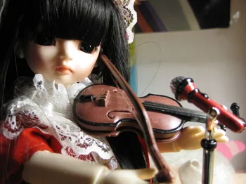 5 Kos / veliko Novih Lutka Moda dodatki Glasbila za barbie lutka DIY Violino BJD Lutka 1 / 6