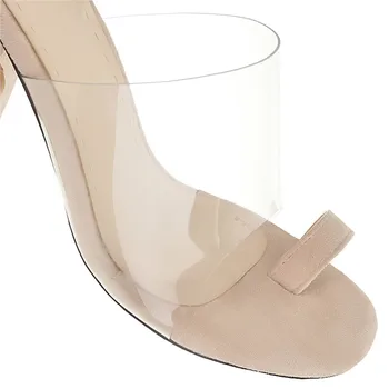 MORAZORA 2020 velika velikost 48 ženske sandale pvc prozorni visoke pete sandala poletje flip flops eleganten stranka maturantski čevlji ženske