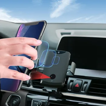 C19 Hitro Brezžično Avto Polnilec Infrardeči Senzor Samodejno Objemka Mobilni Telefon Nosilec Za IPhone 11/11 Pro /max /XR/X/8 Galaxy S10/S10+