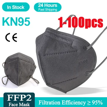 KN95 mascarillas ffp2 masko 5 plasti 95% filter varnost Dihanje ponovno CE Zaščitne maske za obraz ffp2 ce