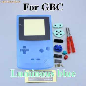 ChengHaoRan 1set Sijoča Modro Zeleno Celotno Ohišje Lupino Kritje velja za Nintend Gameboy Color GBC Zamenjava rezervnih Delov za vgradnjo