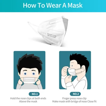 KN95 FFP2 mondkapjes Reuseable Varnost Dihanje 5-Plast Filtri za Maske 100 kozarcev za Belo masko visage onesnaženja Prah funkcija