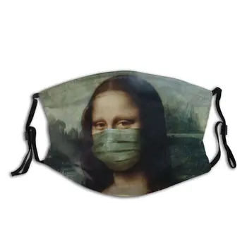 Karantene Mona Lisa je Nosil Masko Stroj za Tiskanje Usta Masko s filtrom Proti Meglica Hladno Dokaz Pozimi zaščitni Pokrov Žarilna