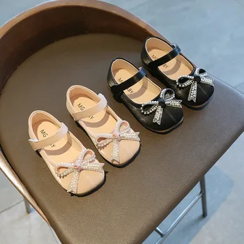 Pearl Lok Dekle je Princesa Čevlji 2021 Pomlad Nov Modni Otroci Mehko Eno Čevlji Baby Otroci'Shoes E596