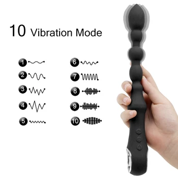 FLXUR 10 Načini Ogrevanja Vibrator USB Polnilne Silikonski Vibrator Massager Spolnih Igrač Za Moške, Ženske