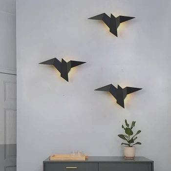 Nordijska ptica stenske svetilke ustvarjalne osebnosti recepciji v ozadju stene modeliranje lučka preprost spalnica hodnik postelji Mansarda Lučka