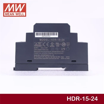 Stalna POMENI TUDI 15W Industrijske DIN Rail Napajanje HDR-15-24 24V 0.63 A meanwell HDR-15 samostojnih Izhod