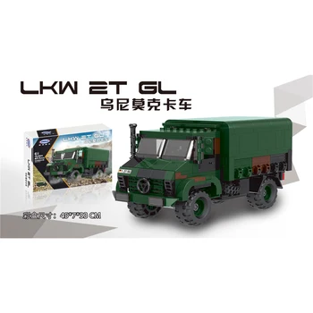 Najnovejši Xingbao Vojaške Opeke Serije 411pcs LKW ET GL Tovornjak gradniki Nemčiji Vojaškega Vozila Model Kompleti Fant Igrače Darila