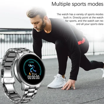 LIGE 2020 Nova Jekla Pasu Pametno Gledati Moške Srčni utrip, Krvni Tlak Health Monitor Šport Nepremočljiva Smartwatch fitnes tracker