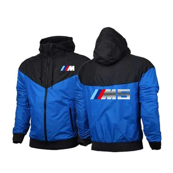 Nova blagovna znamka, tek, moška moda windbreaker zadrga jakno za moške SportWear šport za moške BMW M Power natisnjeni hoodie S-3XL