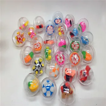 50pc/paket 28mm premer prozorno plastično žogo kapsule igrača z znotraj mini radirka igrača za avtomatih, kot otroci darilo