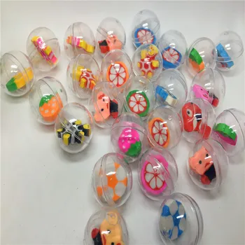 50pc/paket 28mm premer prozorno plastično žogo kapsule igrača z znotraj mini radirka igrača za avtomatih, kot otroci darilo