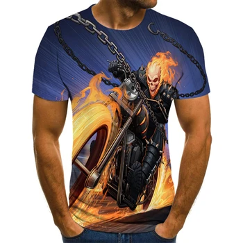 2020 Nova smešno majica s kratkimi rokavi moški/ženske heavy metal grim Reaper Lobanje 3D natisnjeni t-majice priložnostne Harajuku slog tshirt ulične vrhovi