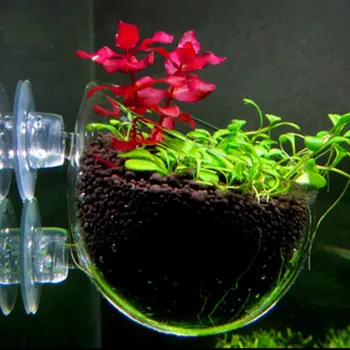 Akvarij Dekoracijo Fish Tank Mini Crystal Steklo Pot Polka Vodo Spraviti Vodnih Sajenje Valj Pokal Akvarij Hišnih Dodatki