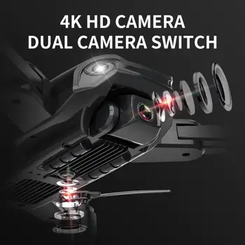 2020 Novi Mini Brnenje 4K 1080P HD Kamera z Visoko Hold Zložljive Roko Brnenje Quadcopter GPS Res 1080P WiFi Fpv Brnenje Dual Camera