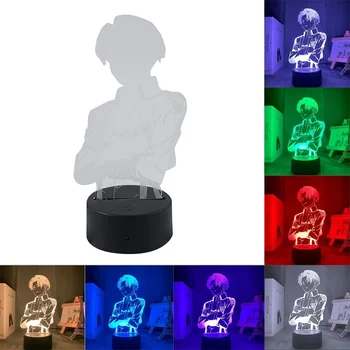 3D Napadajo Velikan Kapetan LED Nočna Lučka 16 Barve namizne Svetilke Božič Spalnica Dekoracijo Otroke Božič Darilo Risanke Lučka