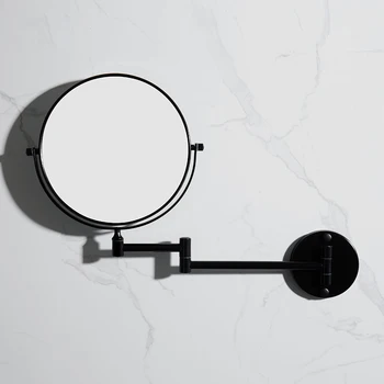 Kopalnica Črno Ogledalo Stensko montirani Ličila Ogledalo Kopalnica Lepoto Ogledalo Folding Povečevalno Steklo, Wall-mounted Ogledala
