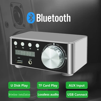 HI-fi Bluetooth 5.0 Ojačevalnik Zvoka Digitalni Moč Krovu Tpa3116 50 WX2 Stereo OJAČEVALNIK Amplificador USB TF Subwoofer Odbor Ojačevalnik