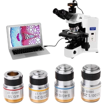 4X, 10X 40X 100X Achromatic Cilj Objektiv za Biološki Mikroskop Laboratorij Izobraževanje Biološki Mikroskop Cilj Objektiv
