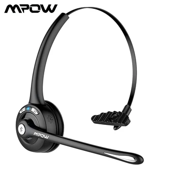 Mpow MBH15 Pro Posodobljene Slušalke 16h Čas Pogovora Brezžična tehnologija Bluetooth 5.0 Z Mikrofonom za Prostoročno uporabo Za klicni Center, Voznik Pisarna Poslovni