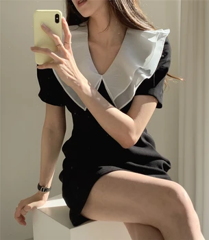 Colorfaith Novo 2020 Ženske Poletne Obleke Organza dvoslojno Visoko Pasu Modi Priložnostne korejski Slog Lady Mini Obleka DR8370