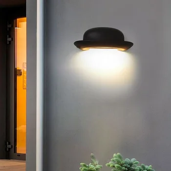 Nordijska sodobni LED stenska svetilka Preprostost klobuk obliko nepremočljiva v zaprtih prostorih in na prostem, spalnica, dnevna soba mansarda razsvetljave držalo rov