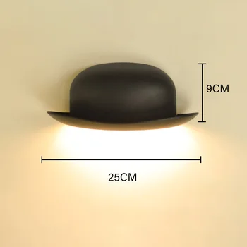 Nordijska sodobni LED stenska svetilka Preprostost klobuk obliko nepremočljiva v zaprtih prostorih in na prostem, spalnica, dnevna soba mansarda razsvetljave držalo rov