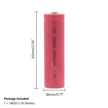 Vroče prodaje 2P 3,7 V 18650 Gumb Vrh Litijeve Celice 2800mAh Li-ionska Baterija 18650 Polnilna Litij Baterije Visoke Zmogljivosti za Kamero