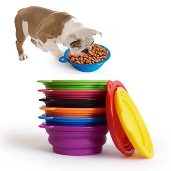 Prenosni pes skledo zložljive silikonski velike hišne oskrbe psov izdelkih hrane za hišne živali posodo accesorios par perros miska dla psa