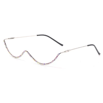 Diamond Steampunk Sončna Očala Okvirji Ženske Letnik Ukrivljen Očala Okvir Ženski Kristalno Očala Okvirji Moških Očala Dekoracijo
