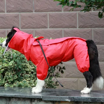 Velik Pes Jumpsuit Dežni Plašč Oblačila Labrador Nepremočljiva Dež Za Velike Srednje Majhne Hišne Zlati Prinašalec Prostem Oblačila Plašč