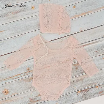 Jane Z Ann Novorojenčka rekviziti za fotograranje 4 barve za malčke Čipke Oblačila Baby Princesa Klobuk+ bodysuit studio fotografijo ustrelil obleke