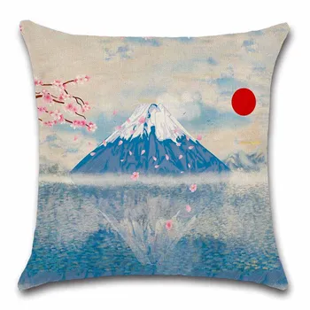Japonska umetnost stavbe Mount Fuji pogled blazine pokrov Dekor stranka Predsednika sedež kavč Dekoracijo Doma otroci soba prijatelj darilo Vzglavnik